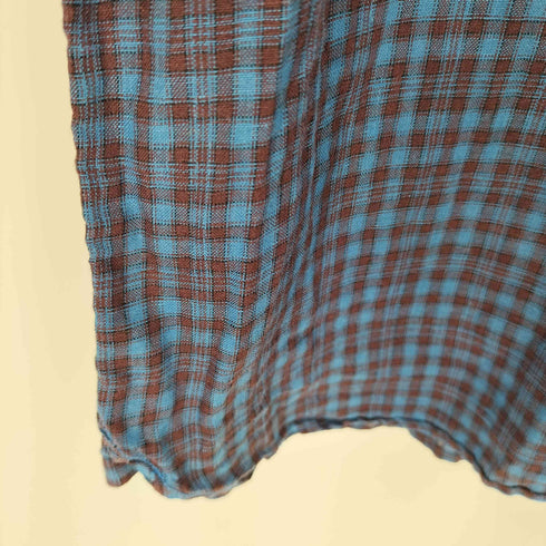 ビームスボーイ BEAMS BOY 24SS リネン チェック スタンドカラー シャツ レディース FREE