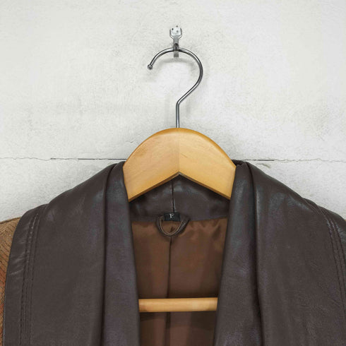 pig leather 総柄ガウンコート メンズ FREE