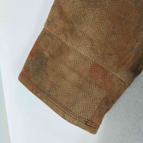 pig leather 総柄ガウンコート メンズ FREE