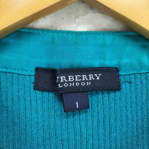 バーバリーロンドン BURBERRY LONDON サテン切替ヘンリーネックリブニット レディース 1