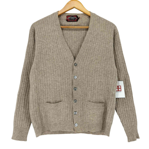 カシミヤ CASHMERE 日本製 リブカーディガン メンズ JPN:M