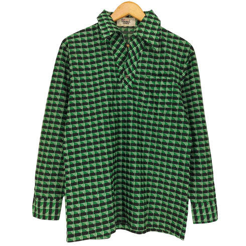 MIYOSHI ORIGINAL SENSE ジオメトリック L/S プルオーバー ポリシャツ メンズ