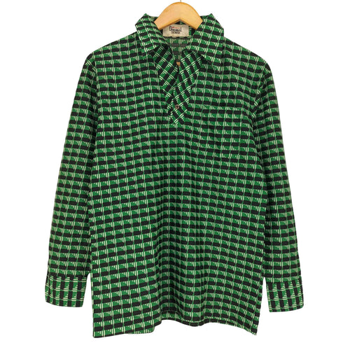 MIYOSHI ORIGINAL SENSE ジオメトリック L/S プルオーバー ポリシャツ メンズ