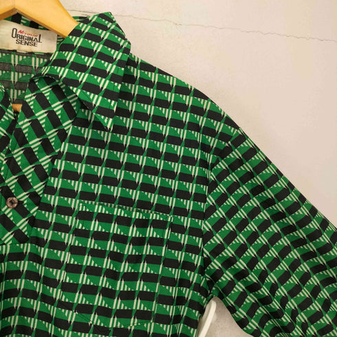 MIYOSHI ORIGINAL SENSE ジオメトリック L/S プルオーバー ポリシャツ メンズ