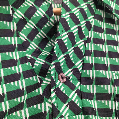 MIYOSHI ORIGINAL SENSE ジオメトリック L/S プルオーバー ポリシャツ メンズ