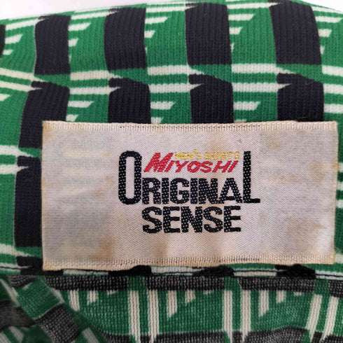 MIYOSHI ORIGINAL SENSE ジオメトリック L/S プルオーバー ポリシャツ メンズ