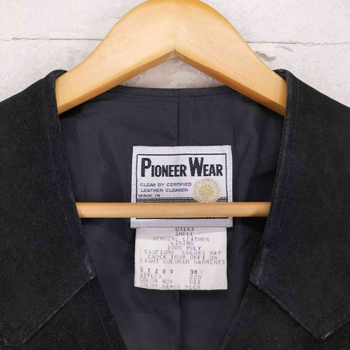 PIONEER WEAR genuine leather ウエスタンヨーク リアルレザーベスト メンズ US:38