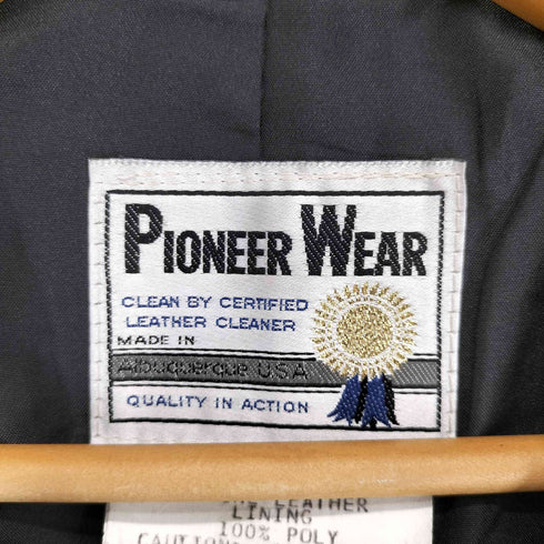 PIONEER WEAR genuine leather ウエスタンヨーク リアルレザーベスト メンズ US:38