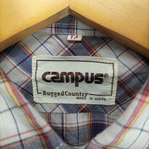 キャンパス CAMPUS 両フラップ L/S チェックシャツ メンズ 14