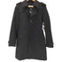 バーバリーブラックレーベル BURBERRY BLACK LABEL 裏地ノバチェック ライナー付き フルセット エポレット ガンフラップ付き ブラック バルマカーン ステンカラー コート メンズ import:M