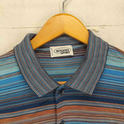 ミッソーニスポーツ MISSONI SPORTS イタリア製 総柄 S/S ポロシャツ メンズ import:S