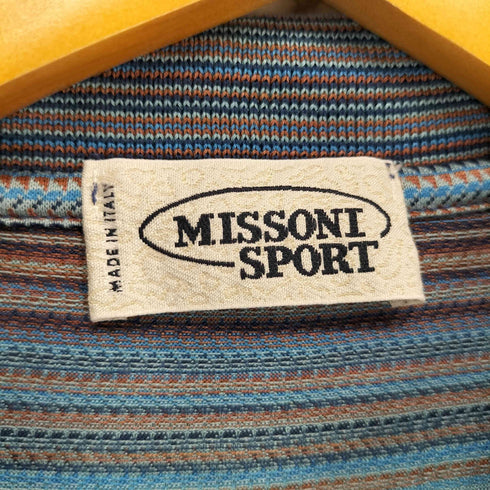 ミッソーニスポーツ MISSONI SPORTS イタリア製 総柄 S/S ポロシャツ メンズ import:S
