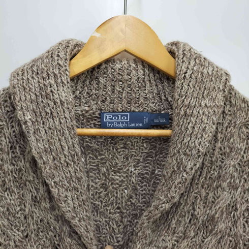 ポロバイラルフローレン Polo by RALPH LAUREN ハンドニット リネン カシミヤ シルク トグルボタン ショールカラー カーディガン メンズ import:L
