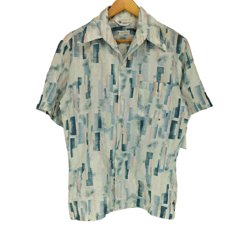 70S~ Mr.California 幾何学 襟芯 S/S オープンカラーシャツ メンズ JPN:M