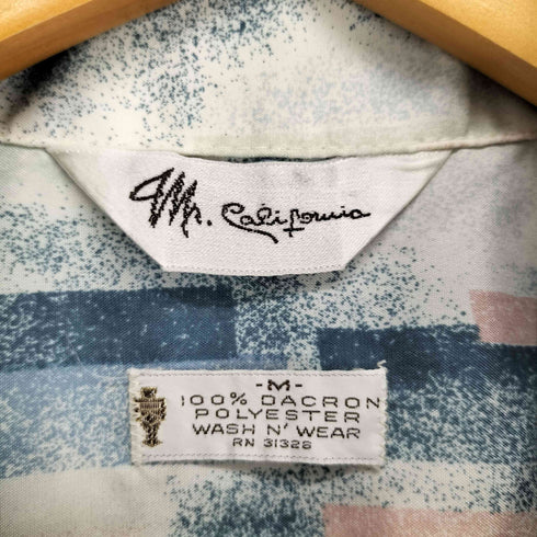 70S~ Mr.California 幾何学 襟芯 S/S オープンカラーシャツ メンズ JPN:M