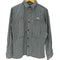 ステューシー Stussy AUTHENTIC 90-00S OLD 黒タグ ショーンフォント ワールドツアー SSリンク 両面刺繍 ヒッコリー ストライプ デニム ワーク シャツ ジャケット メンズ import:M