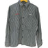 ステューシー Stussy AUTHENTIC 90-00S OLD 黒タグ ショーンフォント ワールドツアー SSリンク 両面刺繍 ヒッコリー ストライプ デニム ワーク シャツ ジャケット メンズ import:M