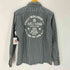 ステューシー Stussy AUTHENTIC 90-00S OLD 黒タグ ショーンフォント ワールドツアー SSリンク 両面刺繍 ヒッコリー ストライプ デニム ワーク シャツ ジャケット メンズ import:M