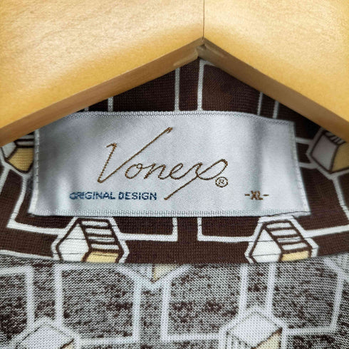 Voneu 総柄 S/S スキッパーポロシャツ メンズ JPN:XL