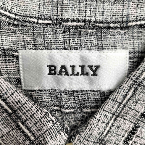 バリー BALLY S/S チェック リネンシャツ メンズ 15 3/4