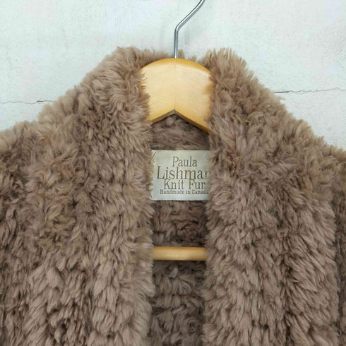 paula lishman ニット ファーコート レディース M