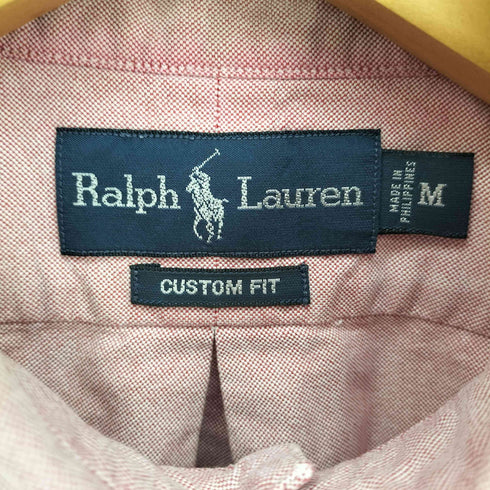 ラルフローレン RALPH LAUREN CUSTOM FIT 90S ポニー刺繍 L/S BD シャツ メンズ import:M