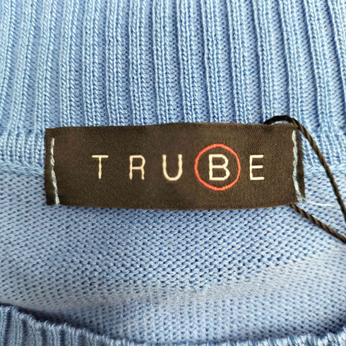 TRUBE 幾何学模様 ニット 切替 ワンピース レディース M~L