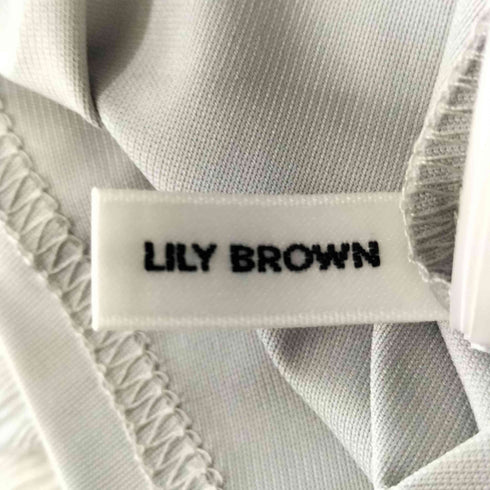 リリーブラウン Lily Brown 25ssフレアニット ドッキングワンピース レディース F