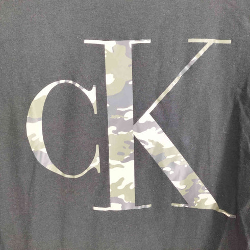 カルバンクラインジーンズ Calvin Klein Jeans フロントアームロゴプリント L/S Tシャツ メンズ import:M