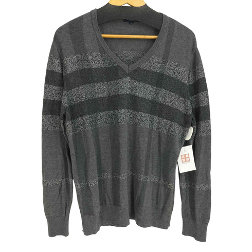 バーバリーロンドン BURBERRY LONDON コットンウール ボーダー Vネックニット メンズ JPN:L