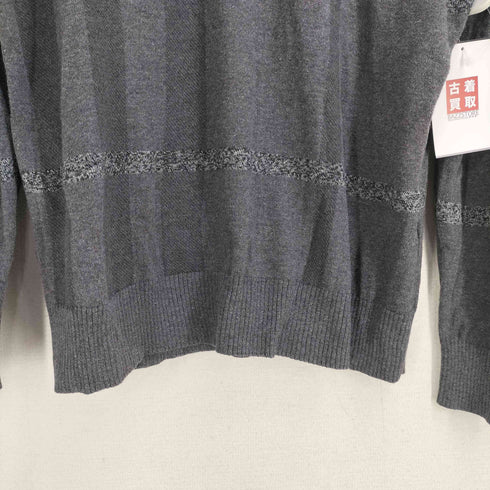 バーバリーロンドン BURBERRY LONDON コットンウール ボーダー Vネックニット メンズ JPN:L
