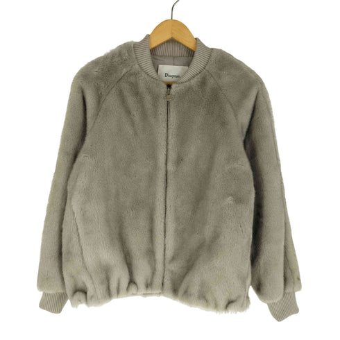 ダイアグラムグレースコンチネンタル Diagram GRACE CONTINENTAL 25SS フェイクミンク ファー ブルゾン ジップアップ ジャケット レディース FR:36