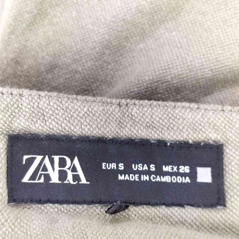 ザラ ZARA コットンリネン ワイドパンツ レディース 26