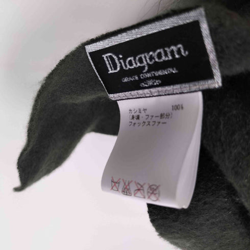 ダイアグラムグレースコンチネンタル Diagram GRACE CONTINENTAL カシミヤ ファー付き ポンチョ レディース FREE