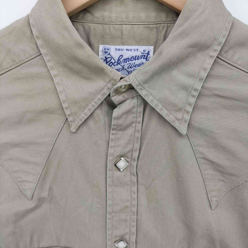 ロックマウント ROCK MOUNT 80-90s USA製 スクエア スナップボタン L/S ウエスタン シャツ メンズ 14.5×33.5