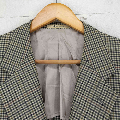 アクアスキュータム AQUASCUTUM ギンガムチェック 2Bテーラードジャケット メンズ 94AB4