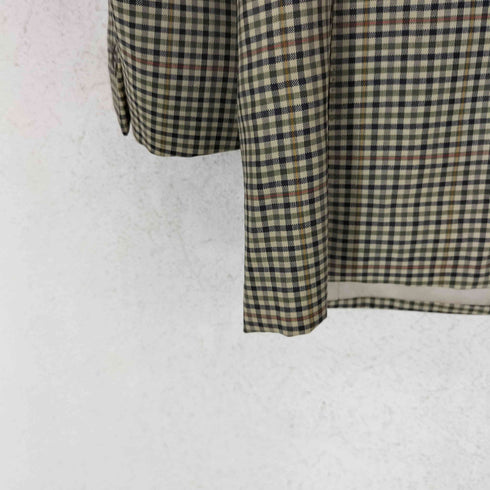アクアスキュータム AQUASCUTUM ギンガムチェック 2Bテーラードジャケット メンズ 94AB4