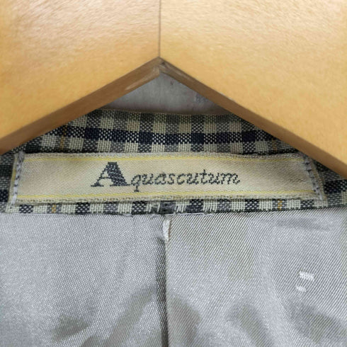 アクアスキュータム AQUASCUTUM ギンガムチェック 2Bテーラードジャケット メンズ 94AB4