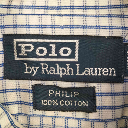 ポロバイラルフローレン Polo by RALPH LAUREN 90s PHILIP レギュラーカラー コットン チェックシャツ メンズ 16