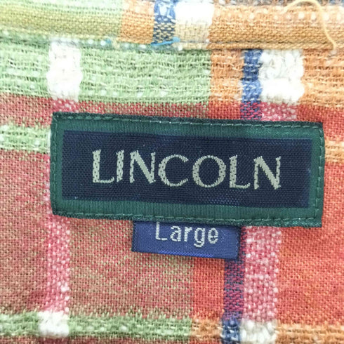 LINCOLN 開襟 S/S オープンカラーシャツ メンズ L