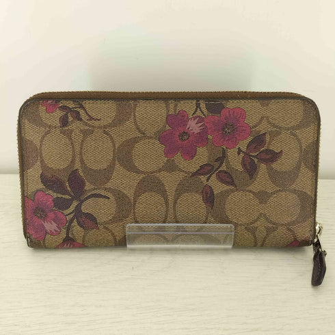コーチ COACH フローラルプリントラウンド長財布 レディース