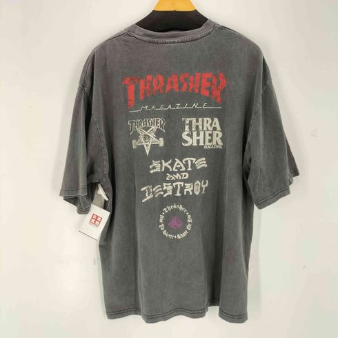 スラッシャー THRASHER 別注 ヴィンテージライクグラフィックプリントTシャツ メンズ L