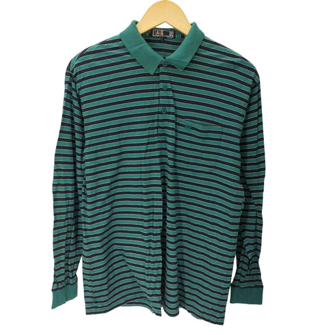 ダックス DAKS ボーダー柄 L/S ポロシャツ メンズ L