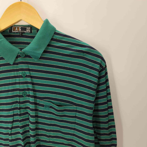 ダックス DAKS ボーダー柄 L/S ポロシャツ メンズ L