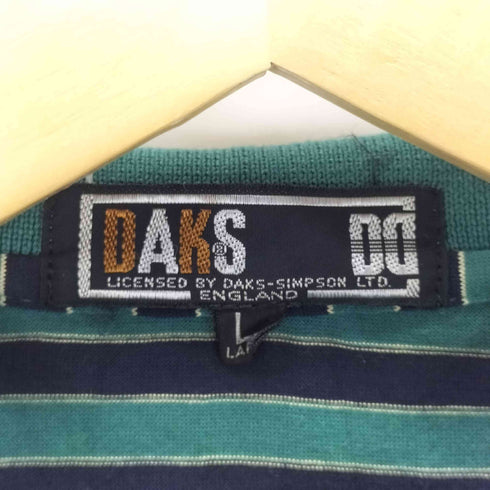 ダックス DAKS ボーダー柄 L/S ポロシャツ メンズ L