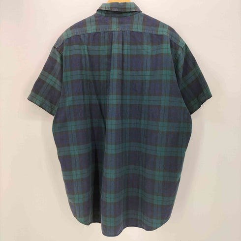 ラルフローレン RALPH LAUREN The Big Shirt ワンポイント刺繍 ブラックウォッチ 半袖 ボタンダウンシャツ メンズ import:L
