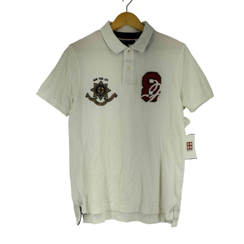 トミーヒルフィガー TOMMY HILFIGER SLIM FIT 刺繍デザイン S/S ポロシャツ メンズ import:L