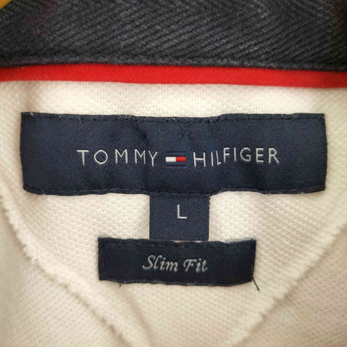 トミーヒルフィガー TOMMY HILFIGER SLIM FIT 刺繍デザイン S/S ポロシャツ メンズ import:L
