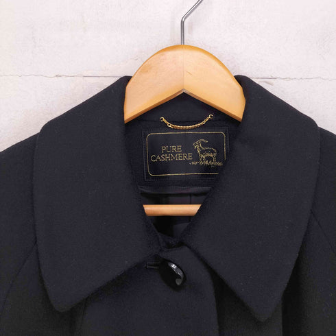 pure cashmere カシミヤ100 ステンカラーコート レディース 9
