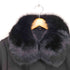 pure cashmere blue fox fur カシミヤ100 ブルーフォックスファー 比翼ステンカラーコート レディース 11AR